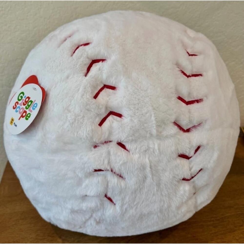 Gigglescape Baseball Plush Giant White Stuffed Animal Pillow Toy 15 Inch - new